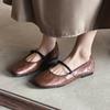 Fashion Women's Ballet Shoes Mary Jane Round Toe Casual Low Heel Shoes 2025 Autumn Fashion Wedding Party Temperament Women Flat Shoes