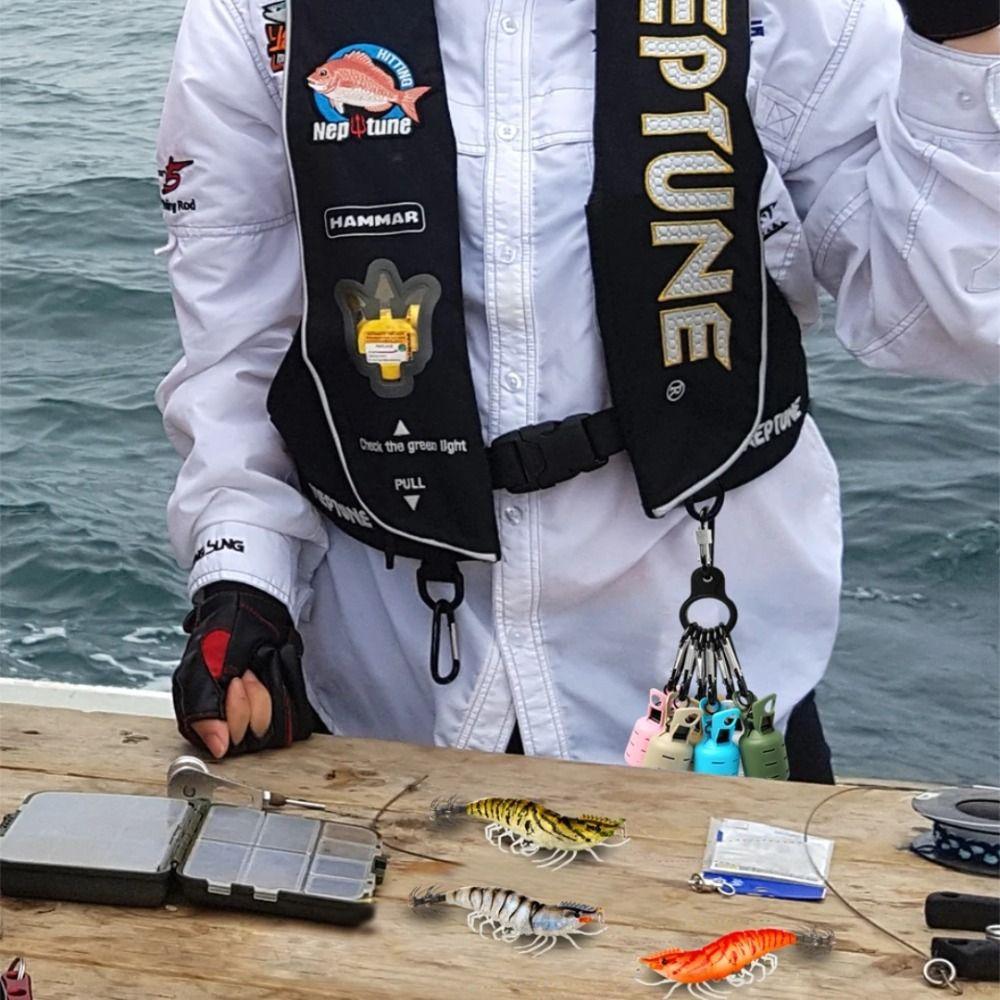 6pcs/set Lure Egi Hook Cover Protector with Carabiner Fishing Hooks Cover  Sea Fishing