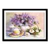 Full Diamond Painting Cross Stitch Purple Lilac Floral Rhinestone Crystal Drill Needlework Kit