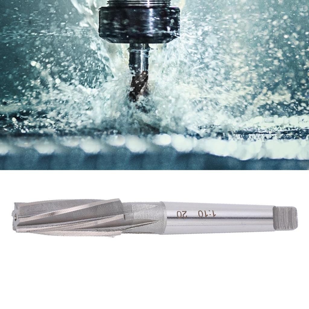 1:10 Taper Shank Spiral Reamer 17x50x22mm High Accuracy High Speed Steel Industrial Cutting Tools