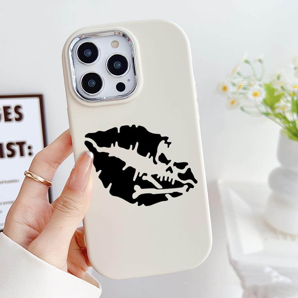 LZ18 Lips Kiss Soft Phone Case for Samsung S24 Ultra S23 Plus S21 FE A16 A54 A34 A05s A06 Infinix Hot 40 30i Lens Protection Shockproof Cover