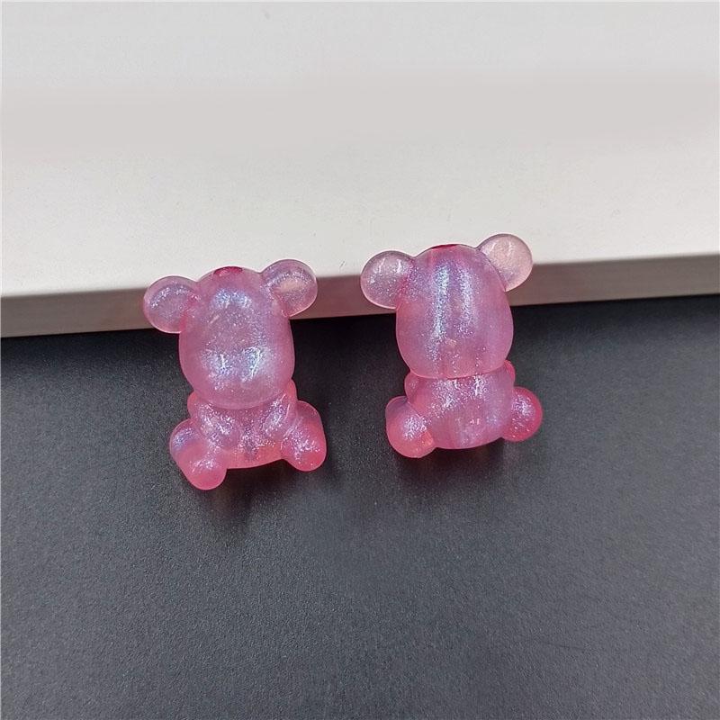 Home Party Supplies Acrylic Shimmer DIY Jewelry Accessories Creative Handmade 10pcs Beads Bear Necklace Making Materials Luminous Bracelet