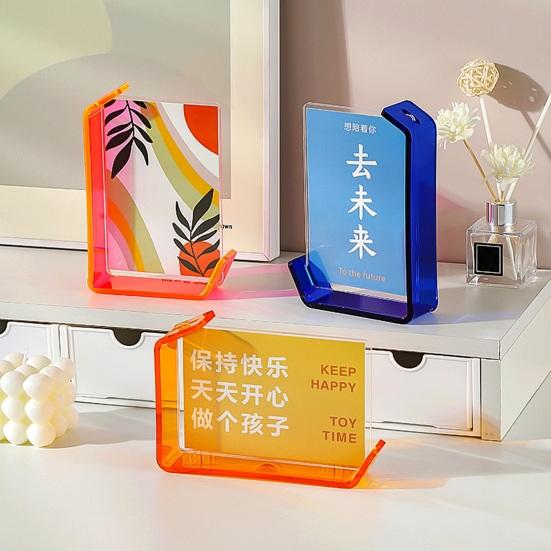 6/7-Inch Floating Photo Frame DIY Double-sided Horizontal Vertical Neon Acrylic Home Office
