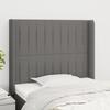 VidaXL Headboard with Ears Dark Grey 93x16x118-128 Cm Fabric3119801