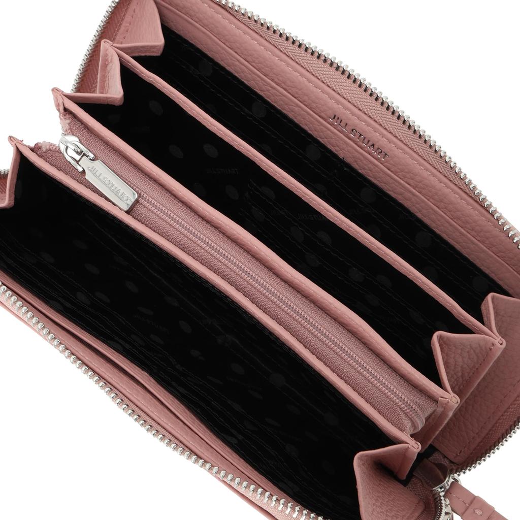 Billfold Walnut Button Shrink Cowhide Retro JSLW3DT2 Pink [Jill Stuart] [Lunati]