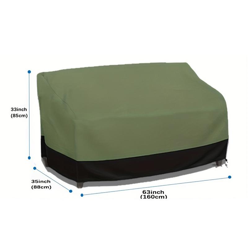 1PC Dust Protection Garden Durable Polyester Fabric Heavy-Duty Waterproof Sofa Cover Outdoor Rain Fits Most Double Sofas