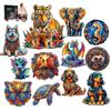 Animal Puzzle Wood Tiger Wooden Jigsaw Irregular Dog Animal Wooden Puzzles for Adult Kids Exclusive Design Intelligent Jigsaws