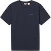 Levis Loose Casual Letter Logo Ribbed Round Neck Short Sleeve T-Shirt Men Tops Navy-Blue 002XA-0001