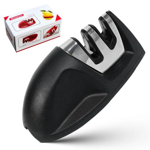 Sediven Knife Sharpener, Stainless Steel, Lightweight, Compact, Restores Sharpness, Compatible with Double-Edged Knives