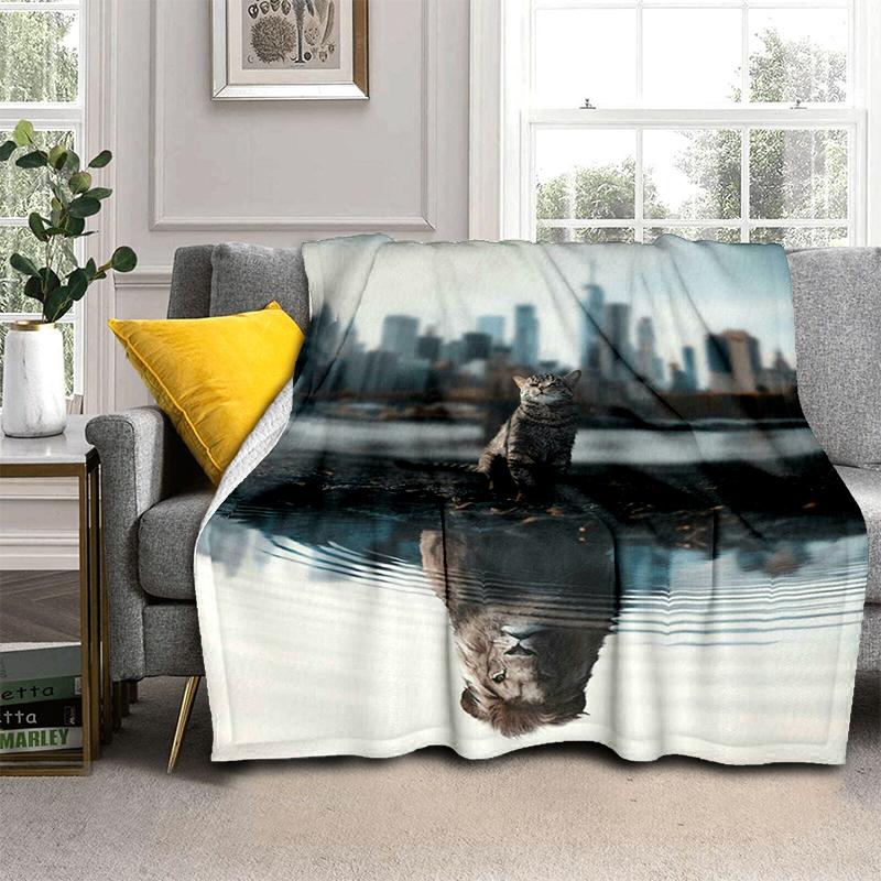 Большой чехол для дивана-кровати с 3D принтом тигра, мягкое и волосатое одеяло, плед, мягкие теплые фланелевые одеяла, подарок для фанатов