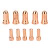 10Pcs Nozzle Electrode Kit Copper 1.5mm Nozzle Plasma Cutter Consumables for PT100 Series