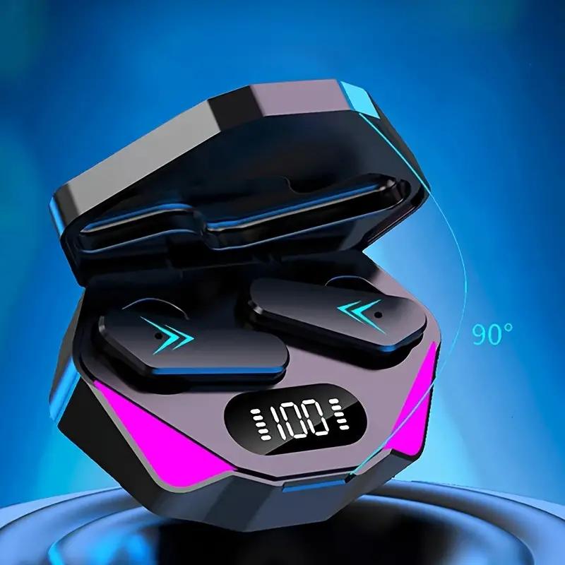 True Wireless Earbuds with Touch Control, Wireless Charging Case, Built-in Mic, and In-Ear Design for Gaming and Video