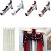 Metal Double Rod Bracket Hang Curtain Rod Holders Double Curtain Rod Bracket Window Hardware Holder
