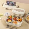 Изолированный ланч-бокс бенто из нержавеющей стали 304 со встроенной супницей и пятью отделениями