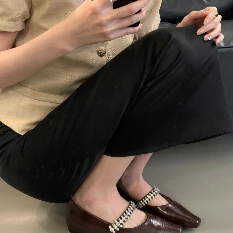 French Pointed Silver Mary Jane Single Shoes Women's Shoes 2025 New Spring and Autumn Evening Ladyshoes