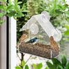 Window Glass Bird Feeder House Transparent Wild Table Removable Adsorption Sliding Feed Tray Outdoor Garden Birds Feeding Tools