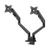 Sanwa Supply Monitor Arm Gas Spring Thin Short (Dual Type, Clamp, Black) CR-LAC2403BK