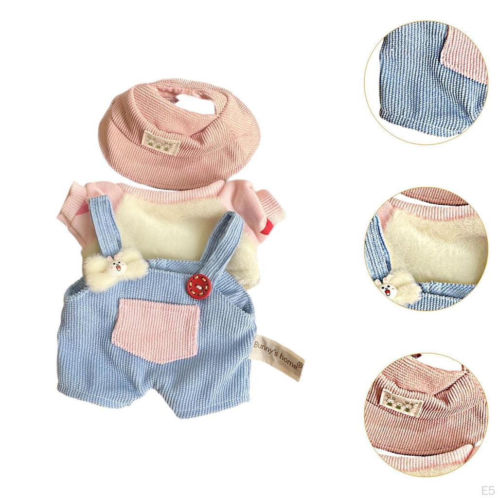 15cm Doll Apparel, Bottoms Collection, Headwear for Girls, Outfit Set, Plush Clothing