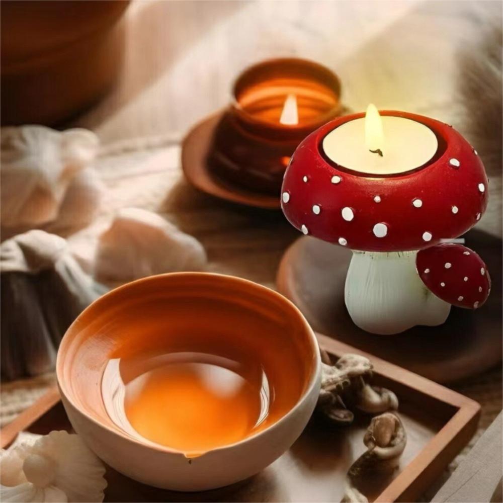 Craft Ornament Mushroom Candle Holder Home Decoration Mushroom Candlestick