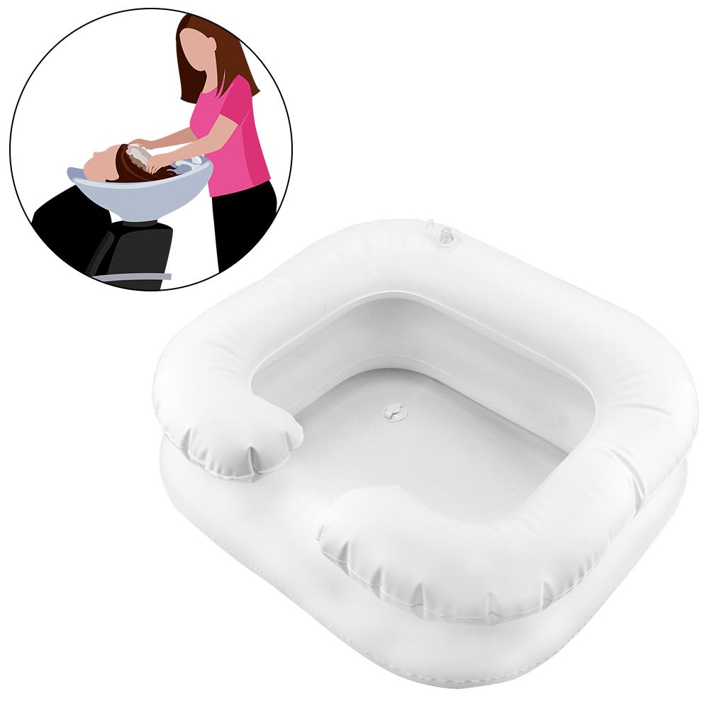 Portable for The Disabled Shampoo Tray Inflatable Shampoo Basin Tub With Drain Tube Hair Washing Basin PVC