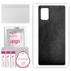 apgo Protective Skin Sticker for the Back Compatible with Samsung Galaxy A71 5G, Wrap Film, Foil, Vinyl - Pattern Black Leather