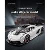 1/22 Metal Die Cast Koenigsegg JESKO Supercar Model Racing Gift Boy Simulation Sound and Light Retraction Collection Ornaments