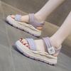 Thick-soled Heightening Sandals for Women's Xiaobai 2025 New Summer Breathable and Versatile Leisure Sports Popular Beach Sandals