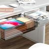Hidden Storage Table Shelf Storage Box New Pull Out Storage Box Hanging Under Desk Drawer Large Capacity Undertable Drawer