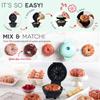 Mini Flower Donut Maker Machine Non Stick Home Commercial Electric Food Grade Breakfast Cake Maker