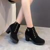 Fashion New Spring Winter Women Pumps Boots High Quality Lace-up European Ladies Shoes PU High Heels Boots Fast Delivery Platform Boots