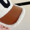 Autumn Winter Women Letter Embroidered Lamb Wool Baseball Cap Outdoor Leisure Teddy Warm and Cold Proof Duck Tongue Hat