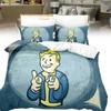 Fallout Vault Boy Printed Design Bedding Three Piece Set Childrens Use Bedroom