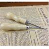 3PCS/SET Wooden Handle Shoes Repairing Awl Leather Shoe Sewing Cobbler Tool DIY Craft Repair Hand Stitcher Straight Curved Hook