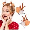 2pcs Christmas Reindeer Antlers Hair Clips Cute Deer Antlers Headbands Deer Ears Hairpins Christmas Hair Accessories