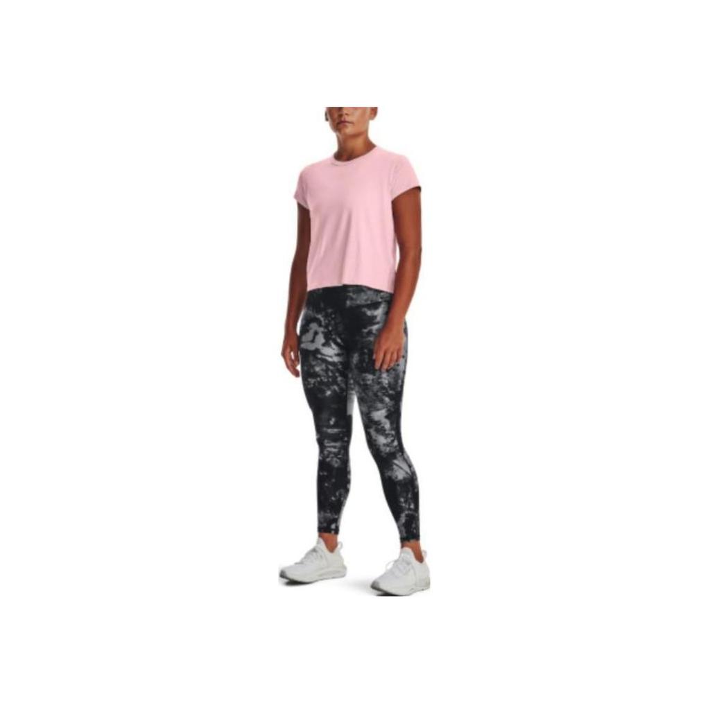 Under Armour Knockout Solid Simple Training Sports Crew Neck Short Sleeve T-Shirt Women T-Shirt Pink 1374607-647