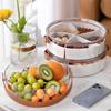 Fruits Snack Storage Plate Divided Serving Tray With Handle Food Storage Containers Dried Fruits Nuts Candy Cracker Chip Serving