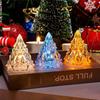 Night Light Crystal Mini Christmas Tree Light Flameless LED Decorative Lights Indoor LED Lamp Christmas Party Home Table Decor