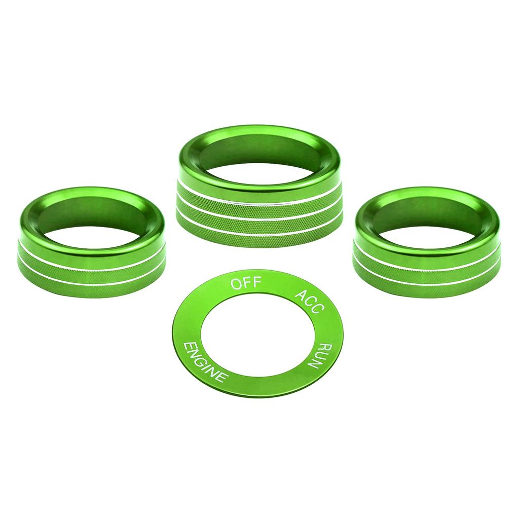 3Pcs Auto Center Console Knob Ring Car Interior Air Conditioning Control Radio Knob Covers Trim for Challenger 2015-2021