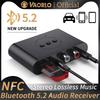 Bluetooth 5.2 Audio Receiver NFC U Disk RCA 3.5mm AUX USB Stereo Music Wireless Adapter With Mic For Car Kit Speaker Amplifier