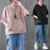 Cotton Plus Size T-shirt Women Summer Pullover Pockets Short-sleeved Women Embroidery Loose Tops