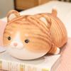 Cute Cute Pet Lying Down Cat Throw Pillow Plush Toy Striped Tabby Orange Tabby Cat Doll Girl Soothing Rag Doll
