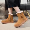 Thick-soled Snow Boots Women's New Round Head Double Zipper Warm and Comfortable Cotton Boots In Autumn and Winter