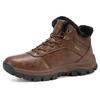 Winter Snow Boots for Men Waterproof Warm Fur Lined Comfortable Lace-Up Hiking Boot Non-slip Outdoor Ankle Booties Men's Trekking Work High-top Shoes