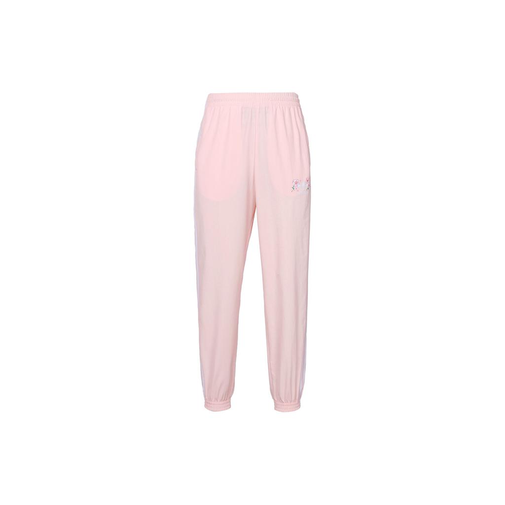 Adidas Originals Trefoil Logo Print Tapered Track Pants Women Bottoms Light-Pink IP3748