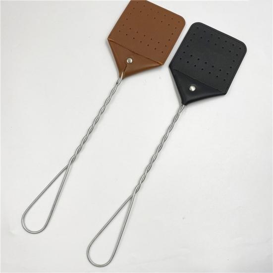 Faux Leather Fly Swatter Indoor Outdoor Control Smooth Surface Great Gift Idea Fly Swatter Fly Accessories