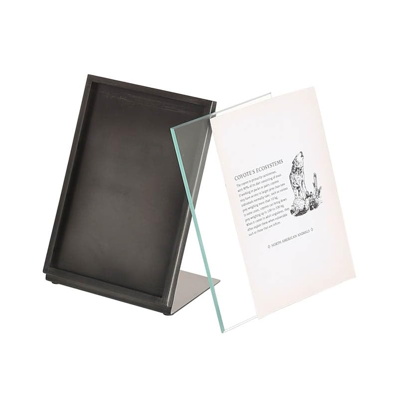 Dulton Metal Frame A6 Stylish Picture Display Photo Frame Stand Picture Frame Steel Glass 155 X 107 X 70mm L-Shaped K955-1263-A6