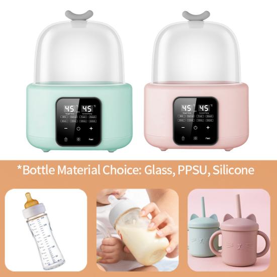 Baby Bottle Warmer Sterilizers Dryer Quick Heat Breastmilk Time Adjustment Baby Bottle Heater Adjustable Temperature Bottle Warmer for Travel