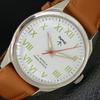 VINTAGE HMT HAND-WINDING INDIAN MENS ROMAN FIGURE WHITE DIAL WATCH A702886-1 R211-a702886