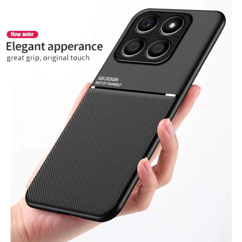 Rugged Non-Slip Portective Case for Honor 200 Smart X7c X6b X8b Cover Car Magnetic Suction Holder Coque Fundas Capa