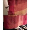 Dimanaf Women 2025 Plus Size Summer Casual Dress Cotton Linen Vintage Loose Basic Long Dress Stripe New